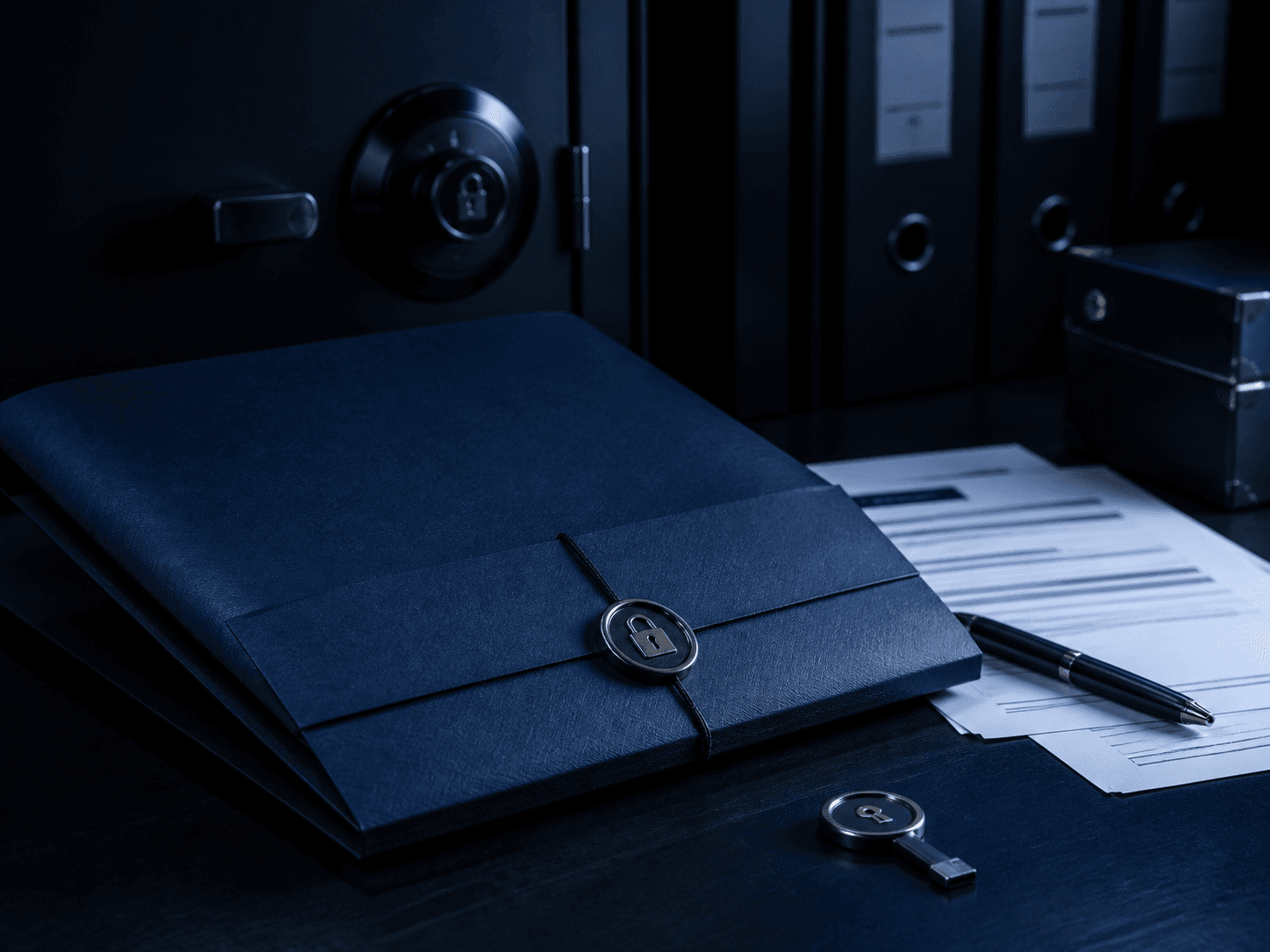 Dossier notarial sécurisé dans une archive contrôlée